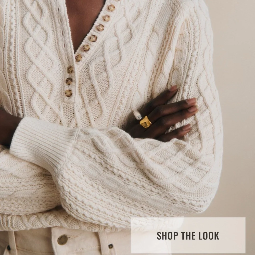 Sezane Bree Jumper Cream - Size XS - Picture 9 of 9